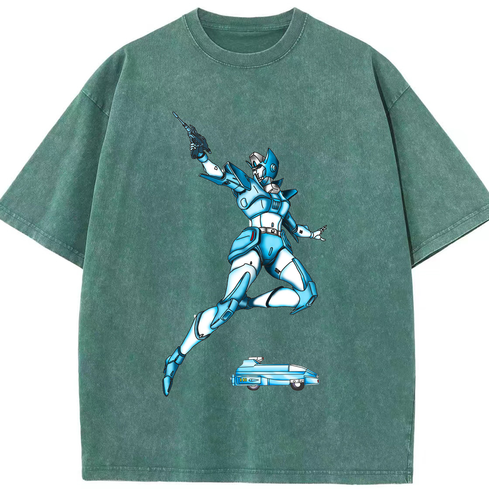 （画像用）  綿100% ヴィンテージ風 半袖Tシャツ（フロントプリント）